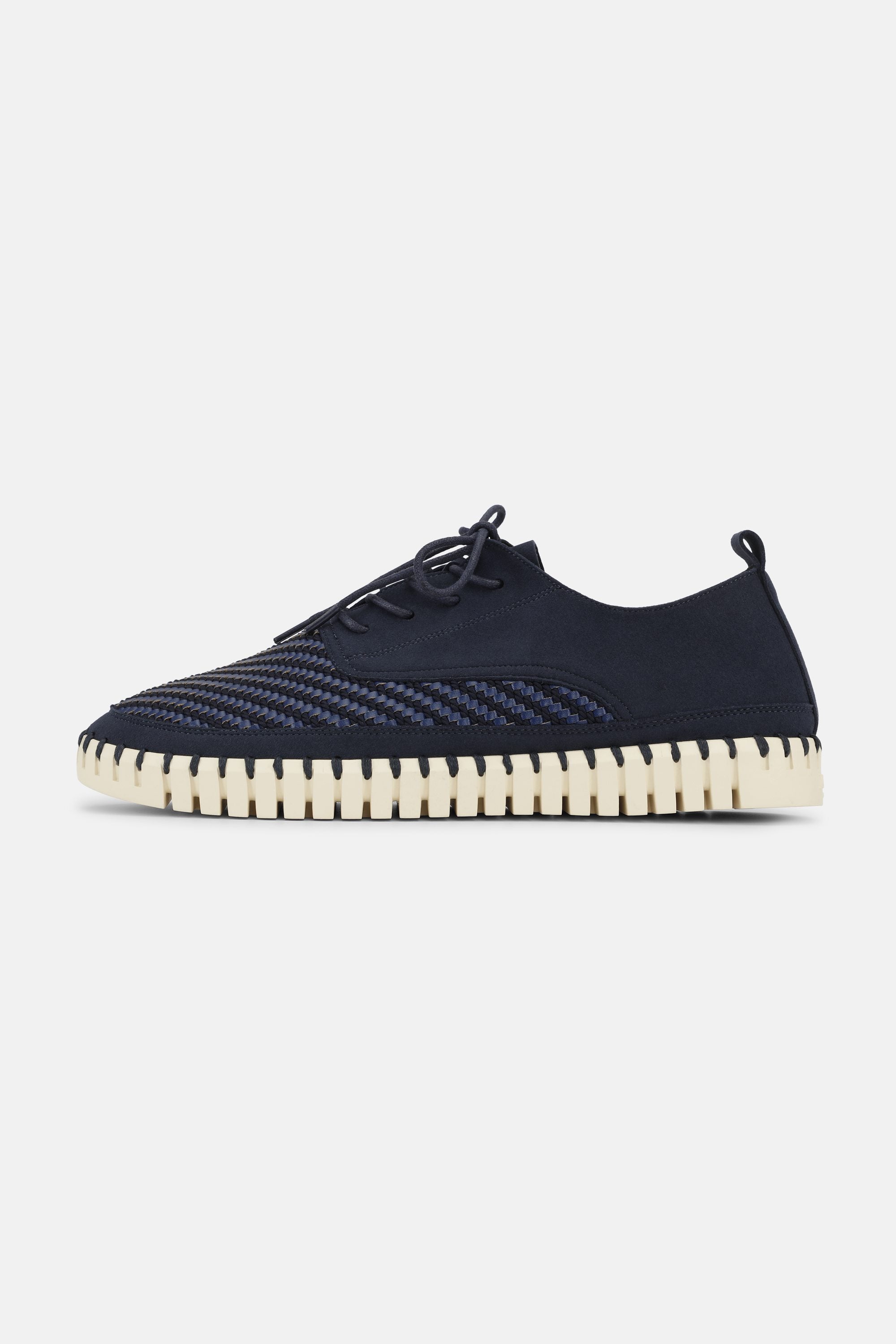 Herresko Med Lisser - Dark Indigo Pearled Ivory
